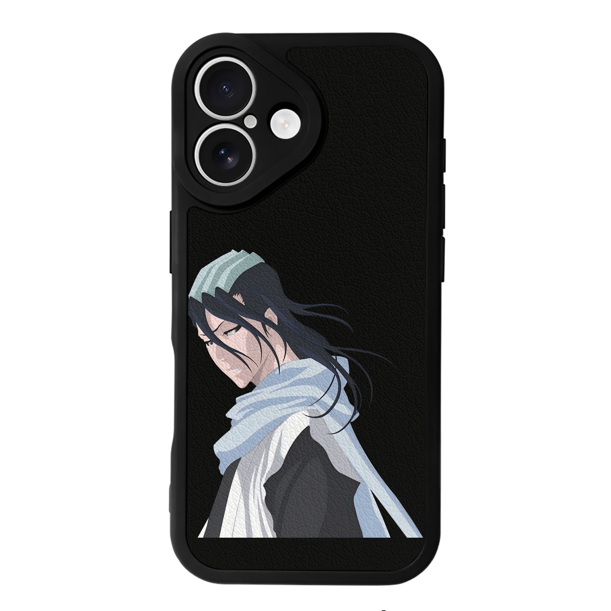 （画像用） ブリーチ くちき びゃくや BLEACH Kuchiki Byakuya 【iPhone 16シリーズ対応】シリコンスマホケース（レザー調） 材質：シリコン